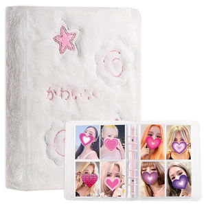 V044 Personalizar Plush Photocard Binder Sleeves Book Cute Star Photocard Holder A5 Binder 6 Ring <span class=keywords><strong>Instax</strong></span> Cartoon Photocard Album - Product Image 6