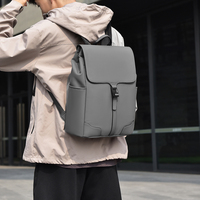 Sac à dos professionnel unisexe léger multi-compartiments couleur unie avec bretelles à coussin d'air