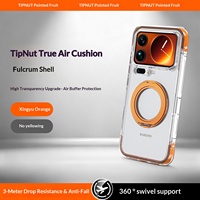 Coque de téléphone transparente intégrale en PC avec support - Housse de protection antichute ultra-fine et antichoc