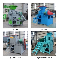 Machine de fabrication de briquettes de charbon en acier au carbone à moteur AC, prix usine, moteur 7,5 kW, applications BBQ, capacité 2-4 tonnes