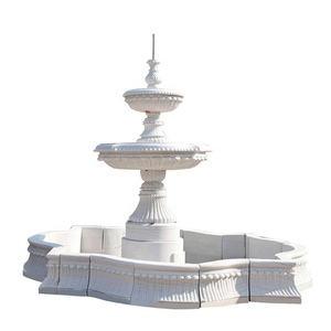 <span class=keywords><strong>Fuente</strong></span> de agua de jardín de 3 niveles moderna, diseño de piedra y mármol para exteriores para decoración de Park Lake y Hotel, gran oferta - Product Image 1