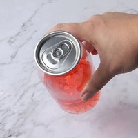 Boîte en plastique transparente personnalisée avec logo pour animaux de compagnie, 330 ml, 500 ml, boîte transparente pour boissons avec couvercle