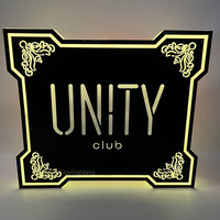 Tablero de letras con logotipo personalizado de acrílico al por mayor, servicio VIP, mensaje de texto desplazable, señal de botella LED brillante, presentador para club nocturno