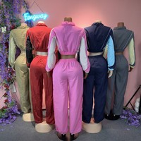 Ensemble de jogging 2 pièces pour femme Printemps-Automne 2026 – Veste de baseball et pantalon de sport personnalisé
