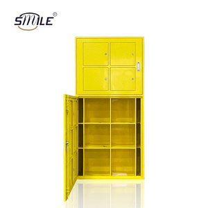 CHNSMILE Contenedor de Acero con 10 Puertas, Tipo Taquilla, Independiente, Antirrobo, Ecológico, Certificado ISO9001, Buzón Postal <span class=keywords><strong>Amarillo</strong></span> para Exterior - Product Image 4