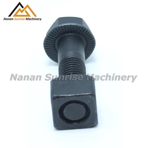 Boulons et écrous de chenilles d'excavatrice à tête plate en acier de grades 12.9 et 10.9, finition zinguée, fabriqués en Chine, prix compétitifs - Product Image 3