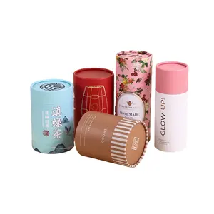 Custom Round eco friendly cylinder kraft paper multi purpose empty craft cardboard boxes packaging tube box for candles