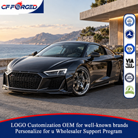 Vente flash - Jantes forgées monobloc concaves chromées noires brillantes 19x8.5 20x11.0 5x112 pour Audi R8 V10 Spyder Coupé