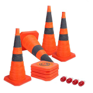 700 mét PVC đóng mở giao thông hình nón với băng phản chiếu và nhấp nháy ánh sáng ABS nhựa đường an toàn Cone cho roadwork sử dụng - Product Image 5