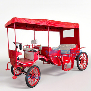 Hermosa Carruada Eléctrica Roja para Turismo, Carroza sin Caballos en Venta, Carruada Eléctrica - Product Image 1