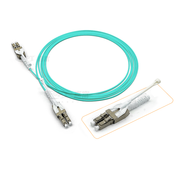 LC LC OM3 Duplex Uniboot Fiber Patch Cable 3m Push Pull Tab 10G Multimode Low Loss LSZH for Data Center