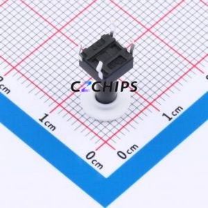 TSA06131-130B332CA-006E Tactile Switch Through hole-4P,6.1x6.1mm Switch Single Pole Single Throw Round Button 1.8N 6.1mm - Product Image 2