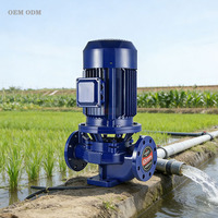 Pompe centrifuge verticale triphasée haute pression haute pression pour circulation d'eau chaude et froide pour conduites d'irrigation agricole OEM