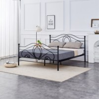 Lit en métal moderne de gros, vente populaire pour la chambre à coucher et l'ameublement domestique