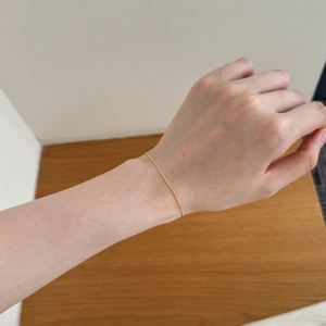 Dylam Simplicity Design - Cadena de Serpiente de Plata de Ley 925 Chapada en Oro de 18K con Rodio, Joyería para Mujer, Pulseras de Cadena - Product Image 4