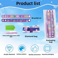 5D EVA Diamant Peinture Bracelets Kit DIY Dot Artisanat Matériel pour Enfants Creative Pâte Bracelets Jouets