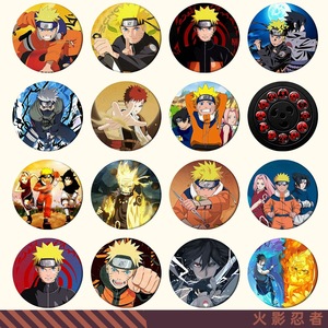 Wholesale <strong>Narutos</strong> Anime-Themed Tinplate Round Lapel Pins &amp; Chest Pins Badge Anime <strong>Merchandise</strong> - Product Image 1
