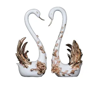Maßge schneiderte beste Dekoration Hochzeits geschenk Harz Handwerk Little Swan Statue