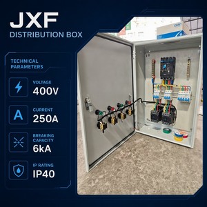 ราคาโรงงาน กล่องจ่ายไฟฟ้าแบบเคลือบผงสำหรับใช้ภายในอาคาร รุ่น JXF ซีรีส์ 400V 250A 6kA สำหรับแผงจ่ายไฟโรงงาน - Product Image 1
