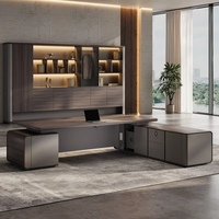 Bureau de direction moderne en forme de L avec chaise, en MDF, mobilier de bureau de luxe