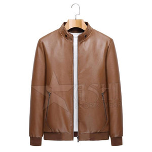 Top Quality <b>Running</b> Wear <b>Men</b> Leather <b>Jacket</b> Wholesale Leather <b>Jacket</b> Cheap Price Leather <b>Jacket</b> - Product Image 1