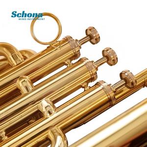 <span class=keywords><strong>Tuba</strong></span> en Si bémol avec trois clés verticales, finition laquée or/nickel, idéale pour les orchestres scolaires - Product Image 5