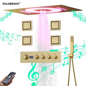 Trần nhúng 600*400mm âm nhạc dẫn thác nước & bong bóng vòi sen đầu mới lạnh và nóng hiển thị kỹ thuật số vòi hoa sen vòi Set - Product Image 6
