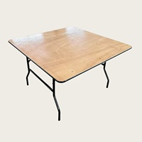 Table à manger rectangulaire pliante de 122 cm au design moderne, en contreplaqué, mobilier de maison