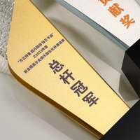 Trophée en cristal personnalisé sur mesure, gravure UV, services professionnels, thèmes Or, Argent, Cuivre, Bleu