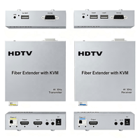 Kit d'extension KVM à fibre optique 20 km, émetteur-récepteur sur fibre optique, prise en charge IP 4K 30Hz IR pour AV général