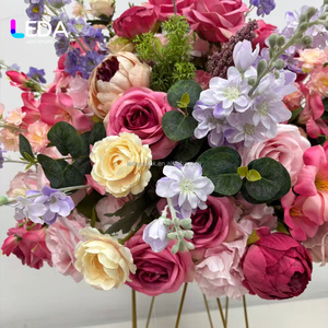 LEDA Handmade Soft Silk <b>Artificial</b> <b>Flower</b> Ball 60cm Pink Wedding & Valentine's Day Centerpiece for Events Decor - Product Image 3