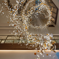 Lustre décoratif de personnalisation exquise, éclairage d'ingénierie, éclairage artistique créatif pour hall d'hôtel, luminaire suspendu