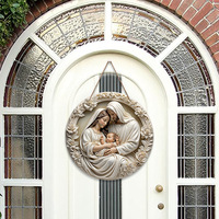 Plaque murale religieuse en bois MDF sur mesure, décoration chrétienne catholique, Vierge Marie, Jésus, panneau suspendu
