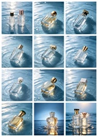 Flacon de parfum en verre transparent de luxe unique de 100 ml, nouveau design, vide, avec couvercle spécial, logo personnalisé, flacon de parfum en verre