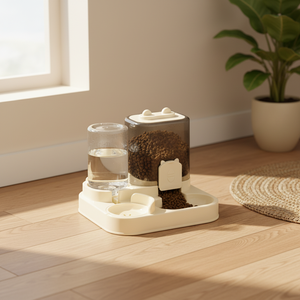 Moderno Dispenser Automatico per Animali Domestici in Plastica con Doppia Ciotola e Supporto Rialzato, Capacità 1,5L, per Cani - Product Image 5