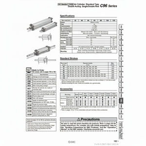 Cilindro de aire SMC Pneumatics Piezas neumáticas - Product Image 1