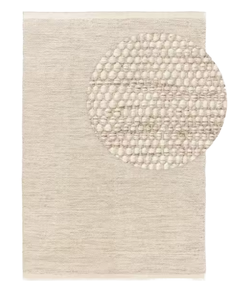 Alfombra Rocco Cream de Lana Pura Antiarrugas de 10 x 10 pies, la Más Vendida, con Pelo Cortado Moderno para Sala de Estar, Dormitorio y Hogar - Product Image 1