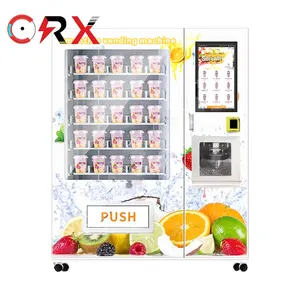 Customized frozen real fruit smoothie vending machine and soft drink smoothie blend vending machine