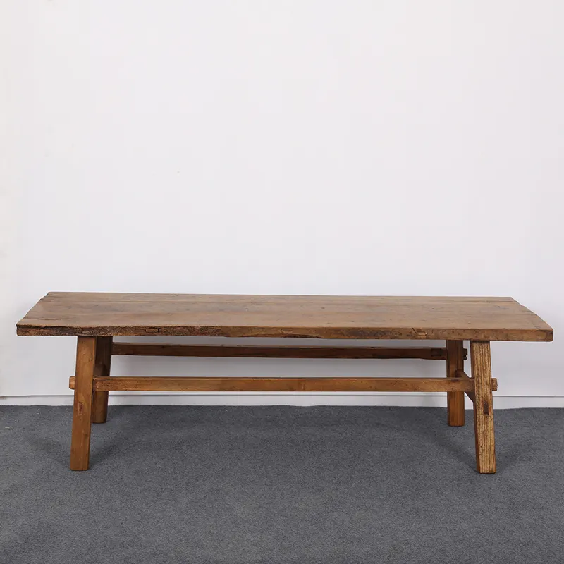 Винтажный популярный журнальный столик из переработанной древесины, натуральный продаваемый Деревянный Журнальный Столик kang