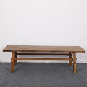 Vintage bestselling recycled wood natural sold wood coffee table kang table