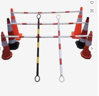 Barre de connexion télescopique réfléchissante pour cône de signalisation rétractable en plastique, pour barrière de sécurité routière