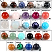 CSJA-Cuentas sueltas de piedras preciosas naturales de 16mm, bolas de piedra de cristal sin agujero, mini esferas E506 (Mensaje a elegir Color)