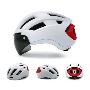 Cycling Helmet HONORTOUR Wholesale OEM Helmet For Scooters With Magnet Glass Casque Velo Roadbike Air Helmet Safety Adult Cycling Bike Helmet