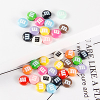 Breloques bonbons arc-en-ciel en PVC époxy colorées M&M Jelly Beans, gouttes de colle, cabochons effet crème pour accessoires de téléphone, cheveux et bijoux DIY