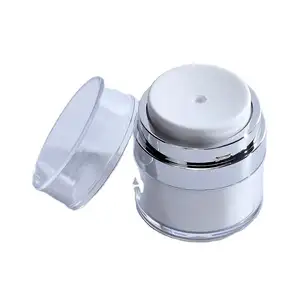 Cosmetics Containers And Packaging Skin Care Airless Pushing Down Lotion Cosmetic Cream Jar Airless Pump Jar