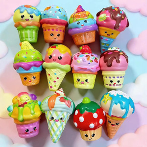 Pu Ice Cream Squeeze Toys For Kids 2 4 Years Unisex Stress Relief Toy Soft <b>Squishy</b> Playset - Product Image 1