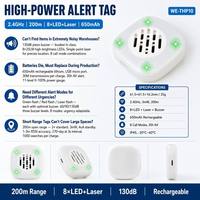 Traceur laser acoustique-optique 2,4 GHz 200 m du fabricant, 8 LED, 130 dB, rechargeable, carré, pour inventaire nocturne extérieur en entrepôt à hauts plafonds