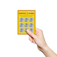 Match-3 Règle Carte gagnante Impression numérique Cmyk Tailles Papier Cartes à gratter personnalisées