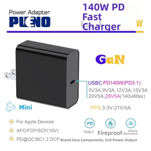 Adaptateur de <span class=keywords><strong>chargeur</strong></span> USB Type C haute vitesse PD 140W 100W 87W 65W 40W 30W GAN, charge rapide PD3.0 pour chargeurs d'ordinateurs portables Macbook - Product Image 4