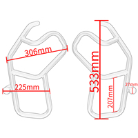 Nouvelles barres de protection de moteur de moto XXUN - Protection de cadre en acier de haute qualité, pare-chocs noir Kawasaki Versys 1000 (2019-2023)